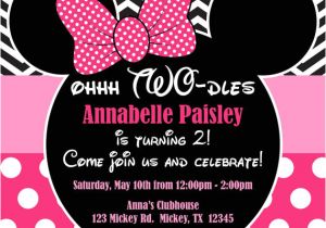 Oh Twodles Birthday Invitation Template the 25 Best Minnie Mouse Birthday Invitations Ideas On
