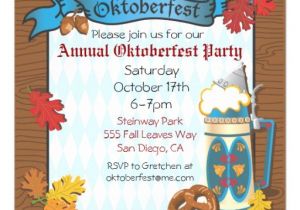 Oktoberfest Party Invitation Templates Oktoberfest Party Invitations 5 25 Quot Square Invitation Card