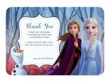 Olaf Birthday Invitation Template Frozen 2 Anna Elsa Olaf Birthday Thank You Invitation