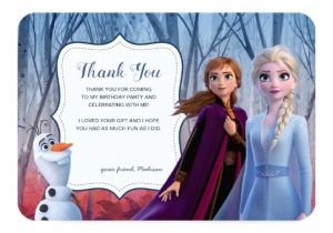 Olaf Birthday Invitation Template Frozen 2 Anna Elsa Olaf Birthday Thank You Invitation