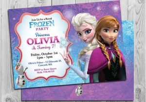 Olaf Birthday Invitation Template Frozen Birthday Invitation Printable Frozen Birthday