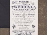 Old Fashioned Wedding Invitation Template Old Fashioned Typography Wedding Invitation Download Print