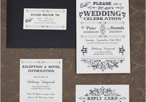 Old Fashioned Wedding Invitation Template Old Fashioned Typography Wedding Set Diy Wedding