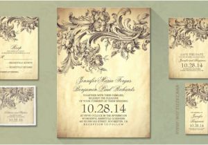 Old Fashioned Wedding Invitation Template Vintage Wedding Wedding Invitations by Jinaiji