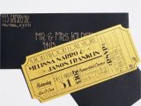 Old Hollywood Party Invitations Old Hollywood Art Deco Gold Movie Ticket Invitation Sample