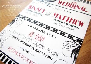 Old Hollywood themed Wedding Invitations Kinsey Matthew 39 S Old Hollywood Wedding Invitations