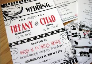 Old Hollywood themed Wedding Invitations Tiffany Chad 39 S Old Hollywood Glam Invites Jacqueline