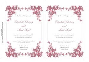 Old Rose Wedding Invitation Template Printable Wedding Invitation Template Vintage Dusty Pink