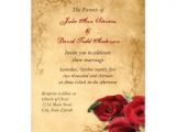 Old Rose Wedding Invitation Template Vintage Rose Wedding Invitations