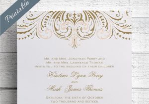 Old Wedding Invitation Template Vintage Wedding Invitation Printables Blush by