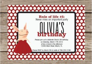 Olivia the Pig Birthday Invitations 17 Best Olivia the Pig Party Images On Pinterest Pig