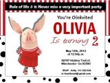 Olivia the Pig Birthday Invitations Olivia the Pig Birthday Party Invitation Printable by