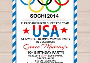 Olympic Birthday Party Invitations Free Items Similar to Printable Olympic Party Invitation On Etsy