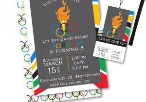 Olympic Birthday Party Invitations Free Olympic Party Invitation Olympic Party Invitation Printable
