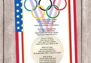 Olympic Birthday Party Invitations Printable Olympic Games A Party Invitation Personalized by