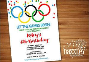 Olympic Birthday Party Invitations Printable Olympic Games Birthday Invitation Kids