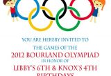Olympic Birthday Party Invitations Printable Olympic Party Invitation Olympics Birthday Invitation