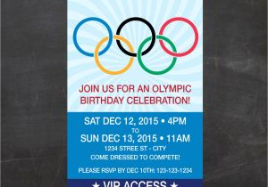 Olympic Birthday Party Invitations Printable Olympics Ticket Birthday Invite Let the Games Begin Custom