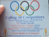 Olympic Party Invitation Template Olympic themed Birthday Party Pinterest Addict
