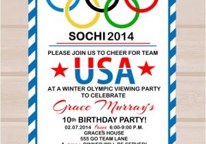 Olympic Party Invitations Items Similar to Printable Olympic Party Invitation On Etsy