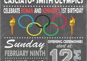 Olympic themed Birthday Party Invitations Olympic themed Invitation Digital or Printed Option