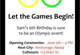 Olympics Birthday Party Invitations An Olympic Birthday Party – Profoundly ordinary