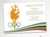 Olympics Birthday Party Invitations Olympic Party Invitation
