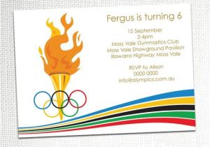 Olympics Birthday Party Invitations Olympic Party Invitation