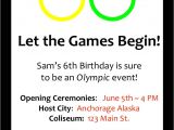 Olympics themed Party Invitations An Olympic Birthday Party Profoundly ordinary