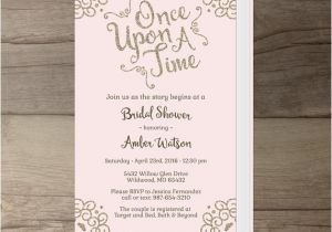 Once Upon A Time Bridal Shower Invitations Ce Upon A Time Bridal Shower Invitations Pink Blush and