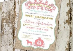 Once Upon A Time Bridal Shower Invitations once Upon A Time Baby Girl Shower Invitation Bridal Burlap