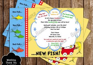 One Fish Two Fish Baby Shower Invitations Novel Concept Designs Dr Seuss E Fish Two Fish Baby