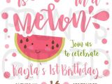 One In A Melon Birthday Invitation Template Birthday Invitation One In A Melon theme