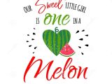 One In A Melon Birthday Invitation Template One In A Melon Girl Stock Vector Illustration Of Card