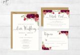 One Page Responsive Wedding Invitation Template Floral Wedding Invitation Printable Wedding Invitation Suite