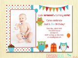 One Year Old Birthday Quotes for Invitations Owl Birthday Boy Invitation First Birthday 1 2 3