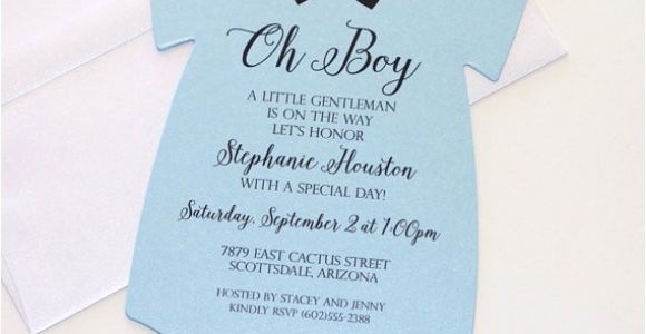 Onesie Baby Shower Invitations for Baby Boy Baby Shower Esie Invitation Blue Shower Invitation Baby
