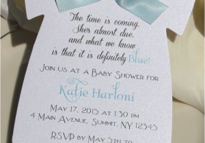 Onesie Baby Shower Invitations for Baby Boy Baby Shower Invitation for Boy In Shape Of Esie with