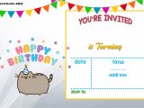 Online Birthday Invitation Template Free Printable Pusheen Birthday Invitation Template Free