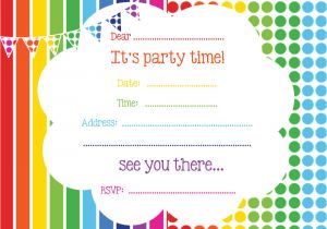 Online Party Invitation Template Free Printable Birthday Invitations Online Free