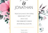 Online Wedding Invitation Template Floral Splash Wedding Invitation Template Free Online