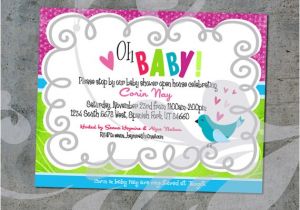 Open House Baby Shower Invitation Wording Oh Baby Baby Shower Open House Invitation Custom