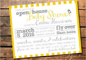 Open House Baby Shower Invitation Wording Peep Baby Shower Invitation Open House Shower Bird themed
