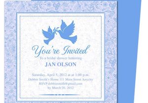 Openoffice Wedding Invitation Template Lovebirds Bridal Shower Invitations Template Easy to Use