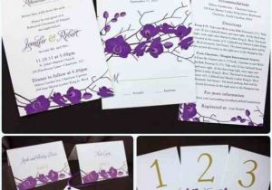 Orchid Wedding Invitation Kits Blue orchid Wedding Invitations Purple