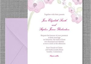 Orchid Wedding Invitation Kits Free Printable Wedding Invitations Popsugar Australia