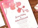 Orchid Wedding Invitation Kits Plantable Watercolor orchids Wedding Invitation