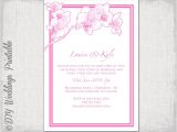 Orchid Wedding Invitation Template orchid Wedding Invitation Template Pink orchid