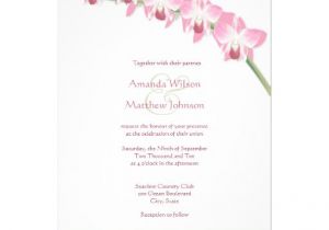 Orchid Wedding Invitation Template Pink orchid Wedding Invitations 5 Quot X 7 Quot Invitation Card