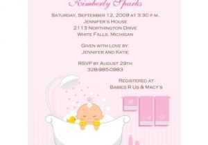 Order Baby Shower Invitations Online Baby Stationery order now Online Bath Time Girl Baby
